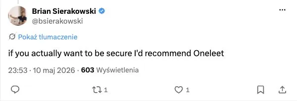 Screenshot excerpt of Brian Sierakowski’s original X post