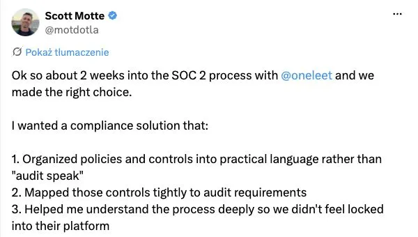 Screenshot excerpt of Scott Motte’s original X post